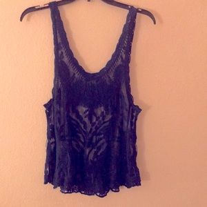 Blue lace top size s